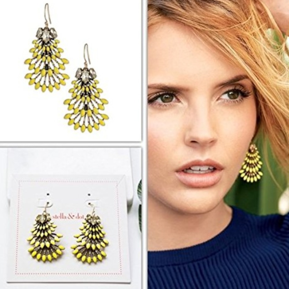 ::S&D🌝Citrine Norah ColorPOP Chandelier Earrings